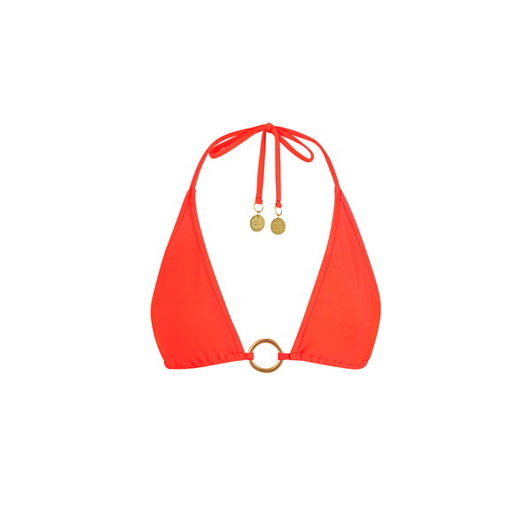 Ring Halter Bikini Top - Amber Glow