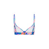 Slim Underwire Bra Bikini Top - Electric Palms