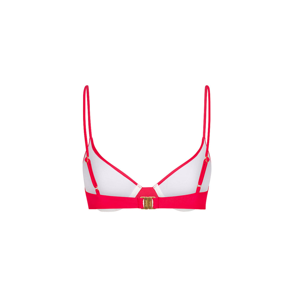 Slim Underwire Bra Bikini Top - Cherry Crush
