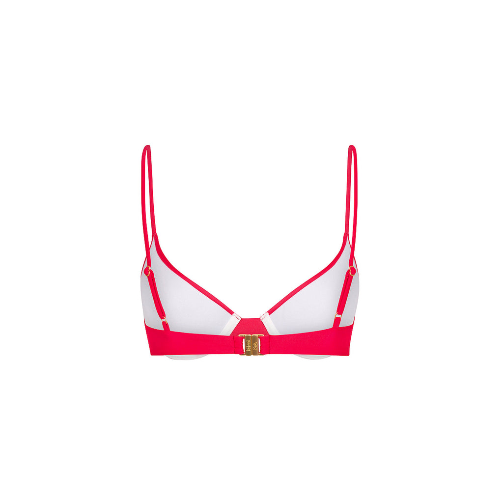 Slim Underwire Bra Bikini Top - Cherry Crush