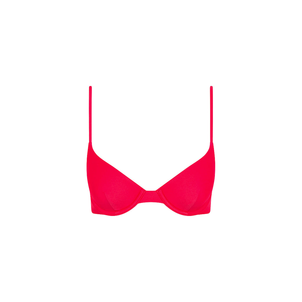 Slim Underwire Bra Bikini Top - Cherry Crush