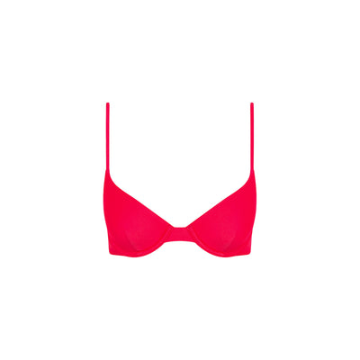 Slim Underwire Bra Bikini Top - Cherry Crush