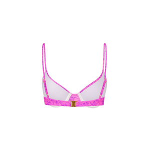 Slim Underwire Bra Bikini Top - Bubble Berry