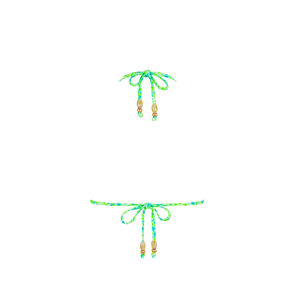 Trio Ring Triangle Bikini Top - Apple Blossom