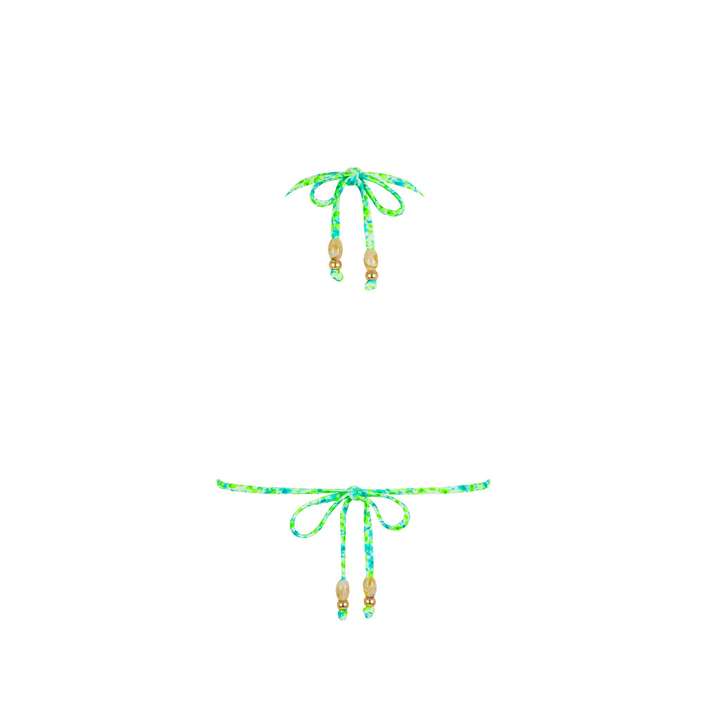 Trio Ring Triangle Bikini Top - Apple Blossom