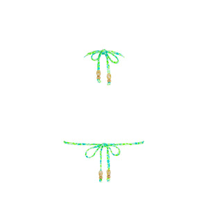 Trio Ring Triangle Bikini Top - Apple Blossom