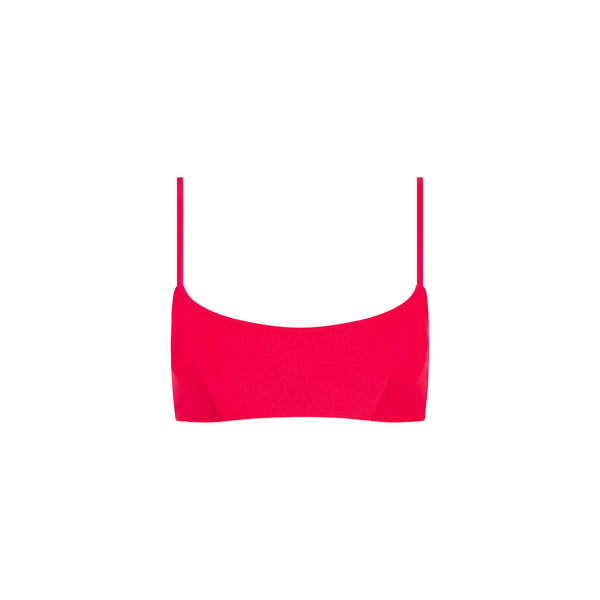 Invisible Underwire Crop Bikini Top - Cherry Crush –Kulani Kinis