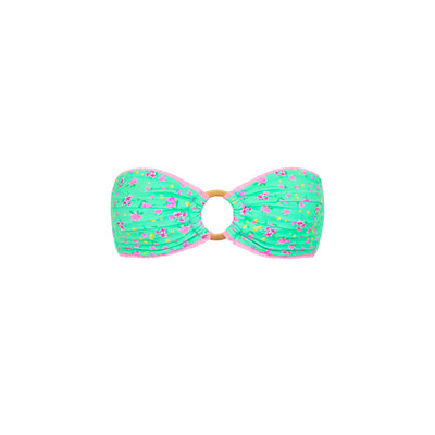 Decorative Strapless Bikini Top - Mint Macaron