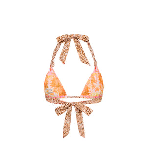 Soft Knot Halter Bikini Top - Wild Skies