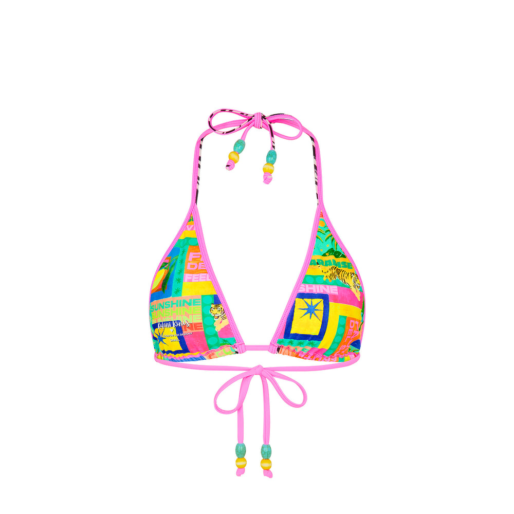 Double Bind Triangle Bikini Top - Sun Honey