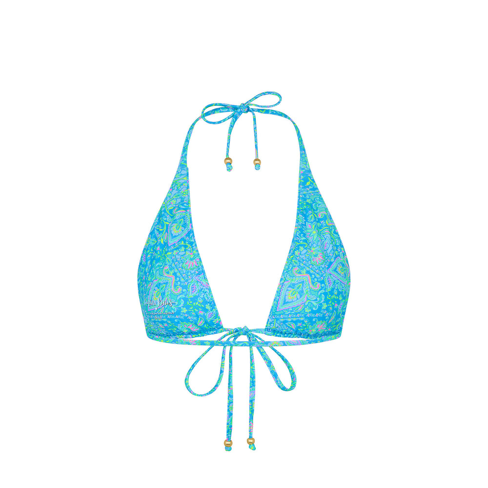 Front Tie Halter Bikini Top - Stargaze