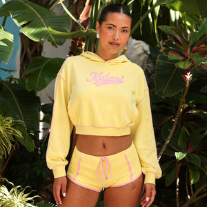 Micro Track Shorts - Custard Cloud