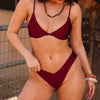 Underwire Triangle B-C Cup Bikini Top - Sangria