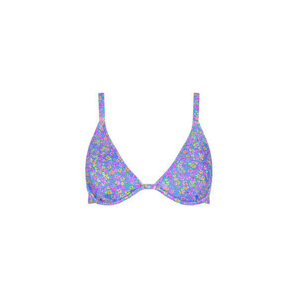 Underwire Triangle D+ Cup Bikini Top - Bubblegum Blossom