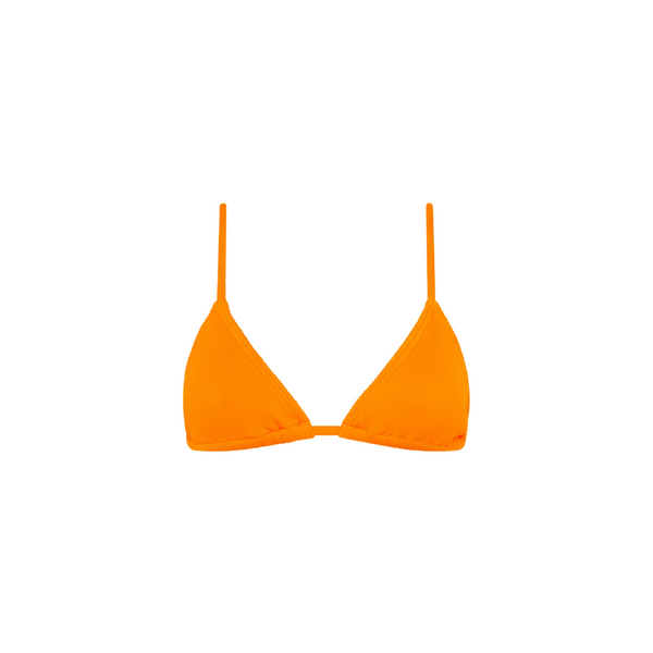 Bralette Bikini Top - Papaya Ribbed