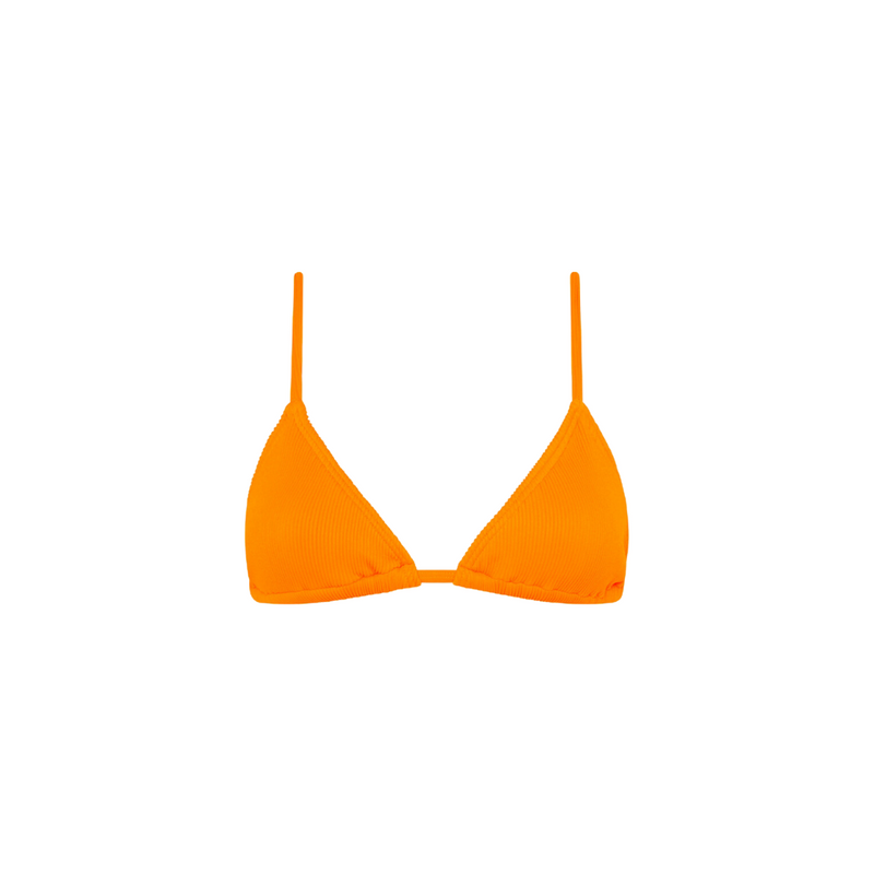Bralette Bikini Top - Papaya Ribbed