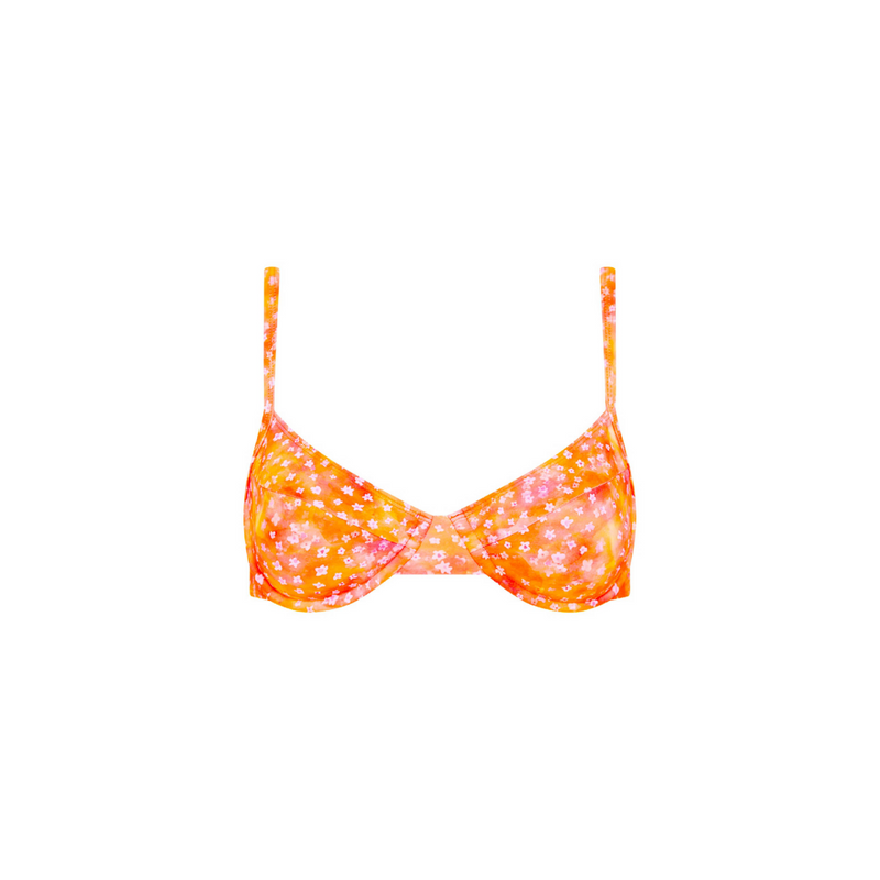 Ditzy Underwire Bra Bikini Top - Apricot Lane