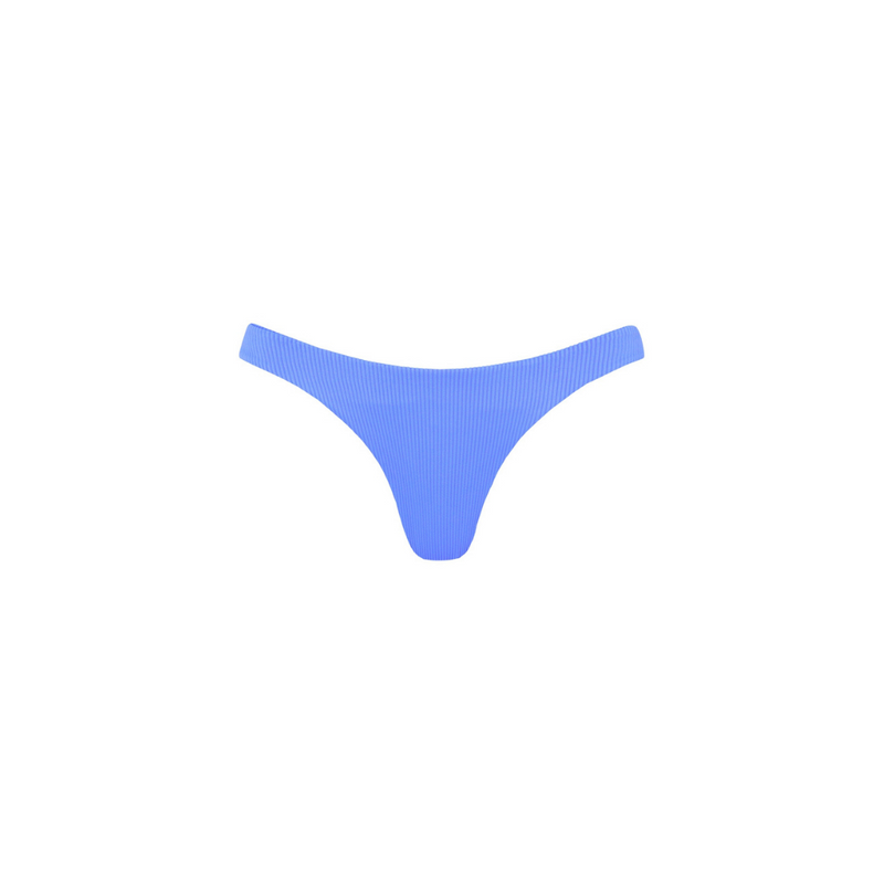 Minimal Cheeky Bikini Bottom - Breezy Blue Ribbed
